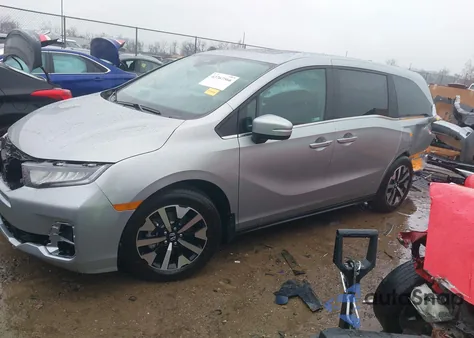 2025 Honda Odyssey Ex-L z USA, uszkodzony, nr VIN 5FNRL6H68SB064463